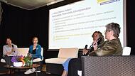 Michaela Heimpel, Tanja W&ouml;lfel, Corinna Lange und Susanne Oppermann diskutierten im Kauernburger Schl&ouml;ssla &uuml;ber die Herausforderungen f&uuml;r Handwerkerinnen.