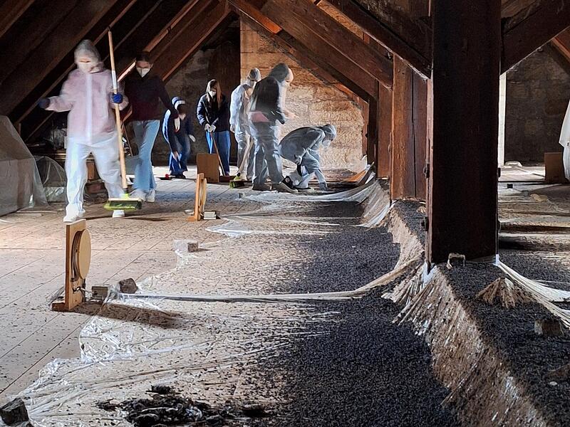 Kronach Kirchen Säuberungsaktion Ranger Fledermäuse Tüchtige Helferinnen und Helfer der Säuberungsaktion.