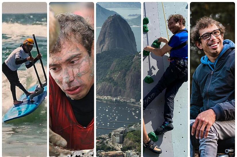 Ob Surfen in Australien, ein Matschrennen in den Niederlanden oder Klettern am Zuckerhut in Brasilien: Johannes Grasser beweist, dass seine schwere Behinderung ihn nicht von gro&szlig;en Abenteuern abh&auml;lt.