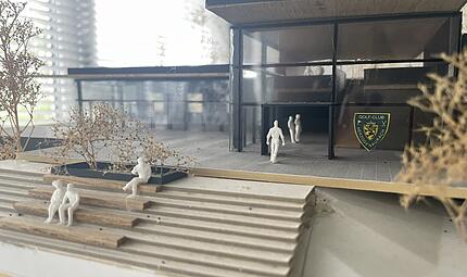 Das Modell f&uuml;r das neue Vereinshaus: So wird das neue Clubhaus des Golf-Clubs in Herzogenaurach bald aussehen.