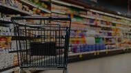 Supermarkt, K&uuml;hlregale, Einkaufswagen