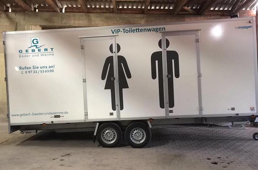 Der gestohlene VIP-Toilettenwagen hat einen Wert von 40&nbsp;000 Euro. Foto: Gebert B&auml;der und W&auml;rme