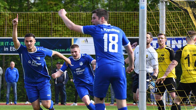 Moritz Göbhardt (l.) hat für den FC Oberhaid den 1:0-Führungstreffer im Spitzenspiel beim TSV Breitengüßbach erzielt. Moritz Göbhardt (l.) hat für den FC Oberhaid den 1:0-Führungstreffer im Spitzenspiel beim TSV Breitengüßbach erzielt.