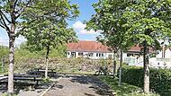 Ebern: am Parkplatz &bdquo;am Festplatz&ldquo;.