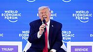 US-Präsident Donald Trump spricht beim Weltwirtschaftsforum in Davos. US-Präsident Donald Trump spricht beim Weltwirtschaftsforum in Davos.