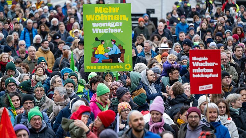 Mietendemo gegen Leerstand und Luxus-Sanierungen in M&uuml;nchen