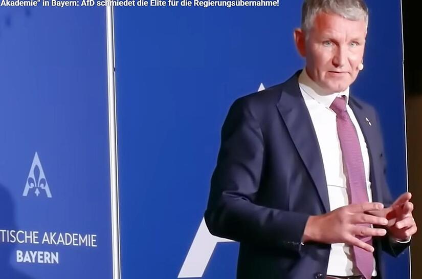 In einem Youtube-Video spricht Björn Höcke in dem kleinen Ort Alesheim bei Gunzenhausen. In einem Youtube-Video spricht Björn Höcke in dem kleinen Ort Alesheim bei Gunzenhausen.