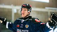 Jannik Herm traf beim Torfesitval seiner Höchstadt Alligators gegen die Passau Black Hawks drei Mal.