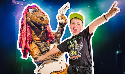 Heavysaurus in R&ouml;dental: Superfan trifft Gitarrendrachen