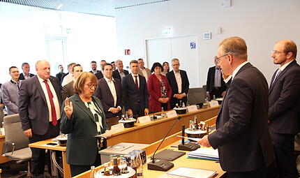 Gabriele Klausner bei der Vereidigung zur stellvertretende Landr&auml;tin.
