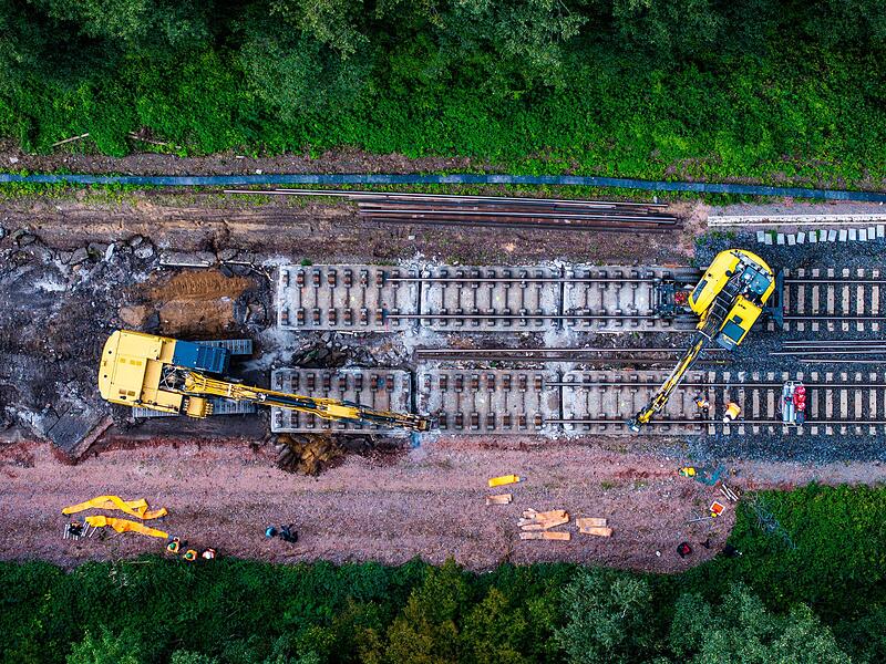 Bauarbeiten an der Infrastruktur