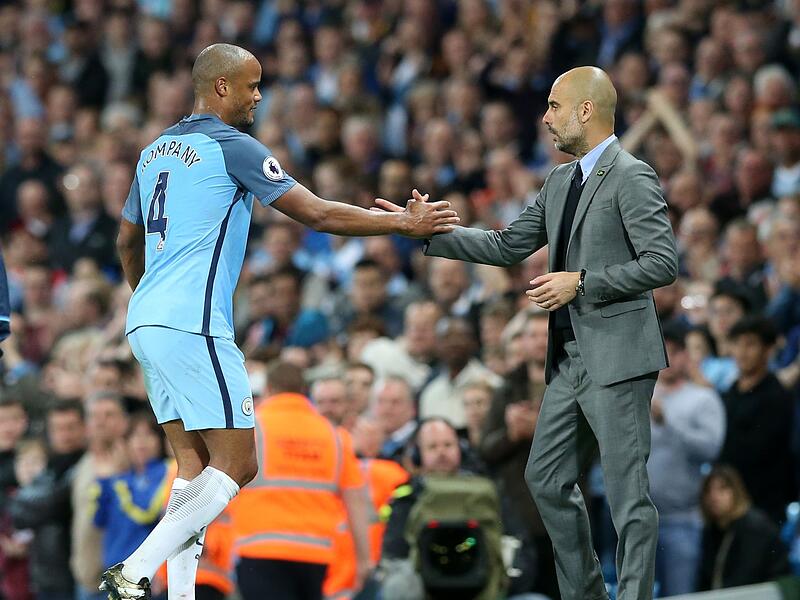 Vincent Kompany und Pep Guardiola