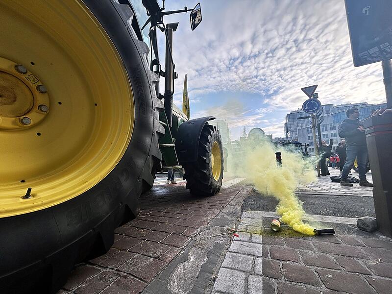 Bauerndemonstration in Br&uuml;ssel