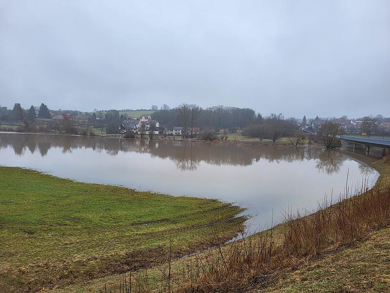 Stra&szlig;ensperrung in der Bad Kissinger Au