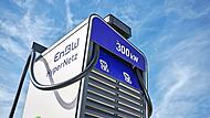 Diese Schnellladestation hat 300 kW Ladeleistung.