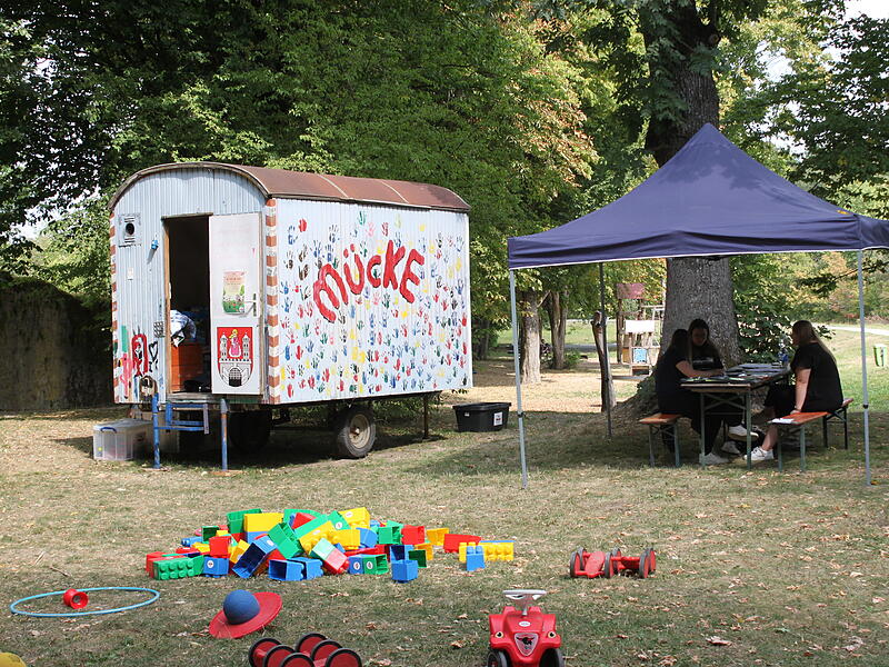 Der Lagercontainer für die Spielsachen.