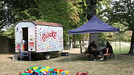 Der Lagercontainer für die Spielsachen.