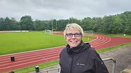Susanne Kettlitz beim Besuch des TSV Münnerstadt. Susanne Kettlitz beim Besuch des TSV Münnerstadt.