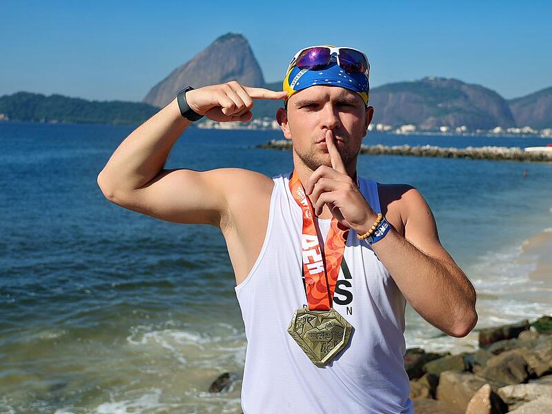 Noel Kessler l&auml;uft Marathon in Rio de Janeiro