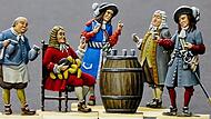 Weinprobe der Herren auf der Plassenburg: 1662 verkostet der damals 18-jährige Markgraf Christian Ernst (stehend, links hinter dem Weinfass) mit seinen Getreuen die besten Tropfen des Kellers.Deutsches Zinnfigurenmuseum Weinprobe der Herren auf der Plassenburg: 1662 verkostet der damals 18-jährige Markgraf Christian Ernst (stehend, links hinter dem Weinfass) mit seinen Getreuen die besten Tropfen des Kellers.Deutsches Zinnfigurenmuseum