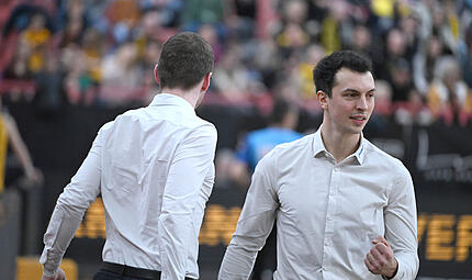 Sport Basketball 2. Bundesliga PROA Saison 2025 / 2026  23. Spieltag  am Samstag  14.02.2026  Spielbeginn 19.30 h Spielort Paul-Horn-Arena T&uuml;bingen  Tigers T&uuml;bingen gegen BBC Bayreuth Halbzeitergebnis 36:35 Endstand  66:84 Spielende Nils Scheller Lukas