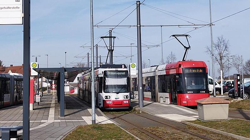 Die Stra&szlig;enbahn-Haltestelle N&uuml;rnberg Wegfeld w&auml;re der Ausgangspunkt der Stub.