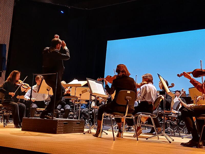 Das Philharmonische Orchester beim Mitmach-Konzert des Coburger Landestheaters