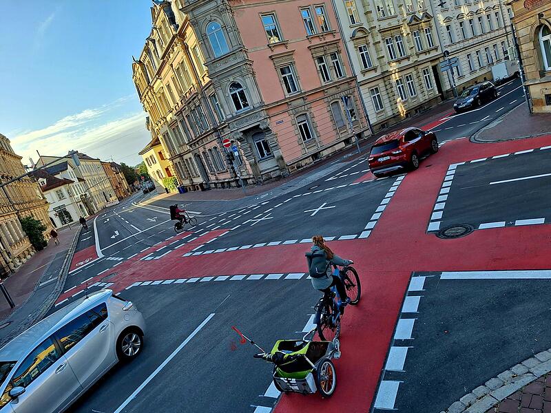Die neue Verkehrsführung am Markusplatz in Bamberg sorgt im Internet derzeit für Diskussionen.