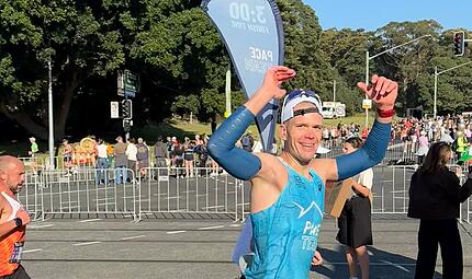 Thomas Geiger aus Schlammersdorf war als "Pacer" beim Sydney-Marathon im Einsatz.