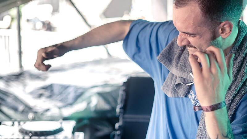 Pascal Hnas in seinem Element. In der Freizeit wird Musik gemacht.