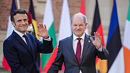 Emmanuel Macron (links) und Olaf Scholz als die deutsch-französische Welt noch in Ordnung war.