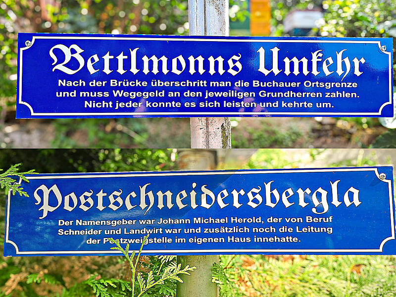 Stra&szlig;enschilder in Buchau