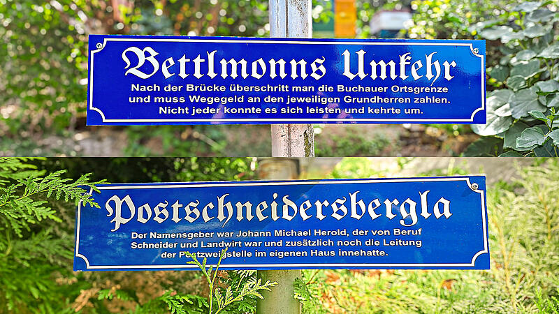 Straßenschilder Buchau Straßenschilder in Buchau