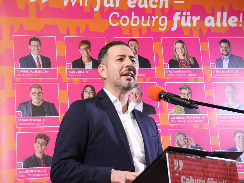 Can AydinLeipziger Allerlei by os Coburgs Dritter Bürgermeister Can Aydin (SPD) bei seiner Rede zum Politischen Aschermittwoch.