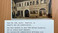 In diesem Haus, heute Hauptstraße 12 in Haßfurt, betrieben die Geschwister Lonnerstädter ihren Schuh- und Zeitschriftenhandel.