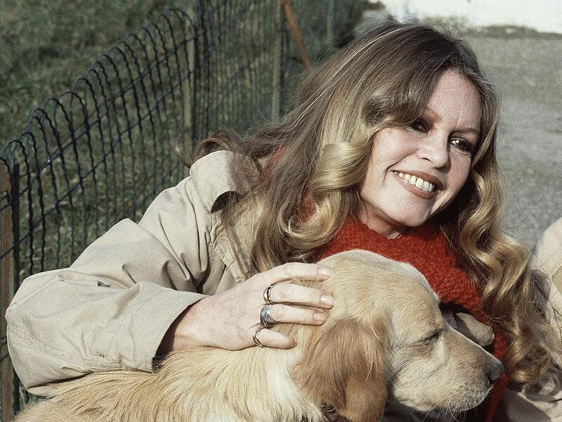 Brigitte Bardot mit Hund