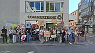 Studierende demonstrieren in Coburg gegen Abriss-Projekte. Studierende demonstrieren in Coburg gegen Abriss-Projekte.