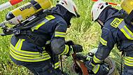 Die Feuerwehrmänner aus Poppenlauer bei einem Atemschutzworkshop.