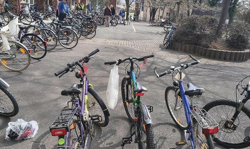 Der Fahrradbasar an der Anton-Kliegl-Schule.
