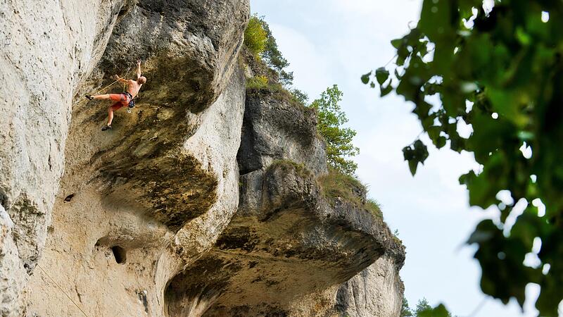 Die Fr&auml;nkische Schweiz ist ein Eldorado f&uuml;r Kletterer.Forchheim & Fr&auml;nkische Schweiz
