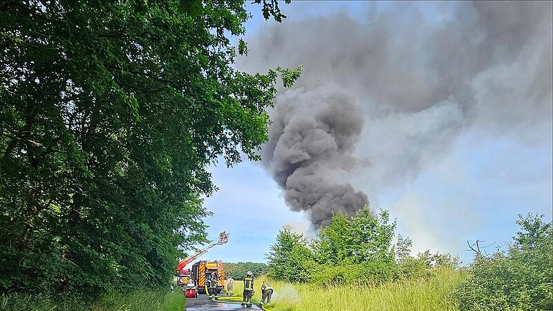 Feuer bei Biogasanlage Kairlindach Feuer bei Biogasanlage Kairlindach