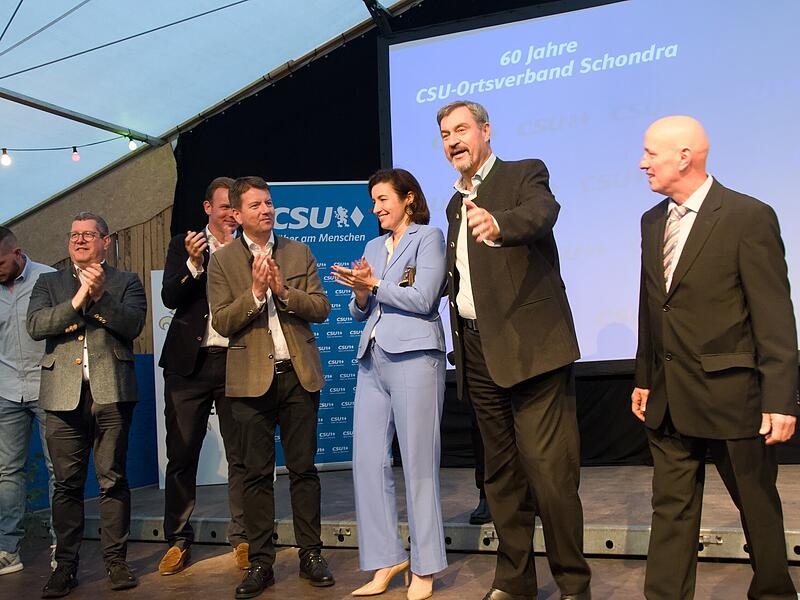 Feier 60 Jahre CSU Schondra mit Ministerpräsident Markus Söder