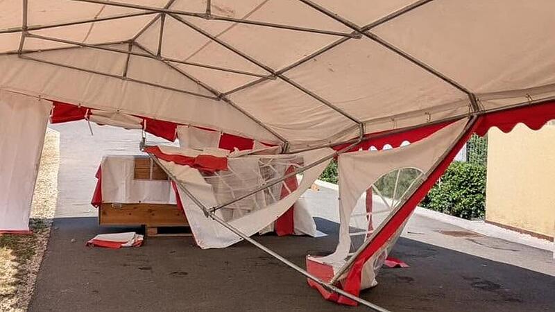 Vandalismus nach Sonnwendfeier: Festzelt in Frohnlach zerstört Vandalismus nach Sonnwendfeier: Festzelt in Frohnlach zerstört