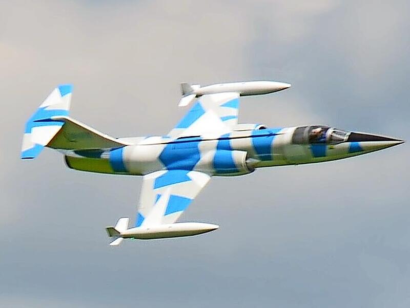 Modell eines Lockheed F-104 Starfighters, des ersten Jets, der Mach 2 im Horizontalflug erreichte.