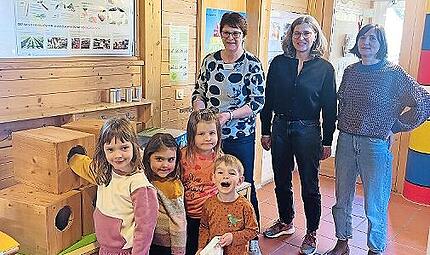 Karin Uri (Referentin f&uuml;r Ern&auml;hrung und Hauswirtschaft), Dr. Stephanie Hund und eine P&auml;dagogin vom Kompetenzzentrum f&uuml;r Ern&auml;hrung.