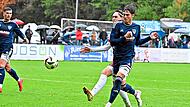 Sinan G&uuml;meci (hier im Heimspiel gegen H&ouml;sbach-Bahnhof) schoss in Aschaffenburg das 2:1-Siegtor.