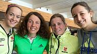 Maren Hammerschmidt (l) und Laura Dahlmeier (2.v.l.) Maren Hammerschmidt (l) und Laura Dahlmeier (2.v.l.)