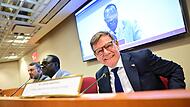 Johann Wadephul (CDU), Au&szlig;enminister,  zu Beginn der Vorstellung der Kandidatur Deutschlands f&uuml;r einen nichtst&auml;ndigen Sitz im UN-Sicherheitsrat. Die KAndidatur verlief erfolgloss.