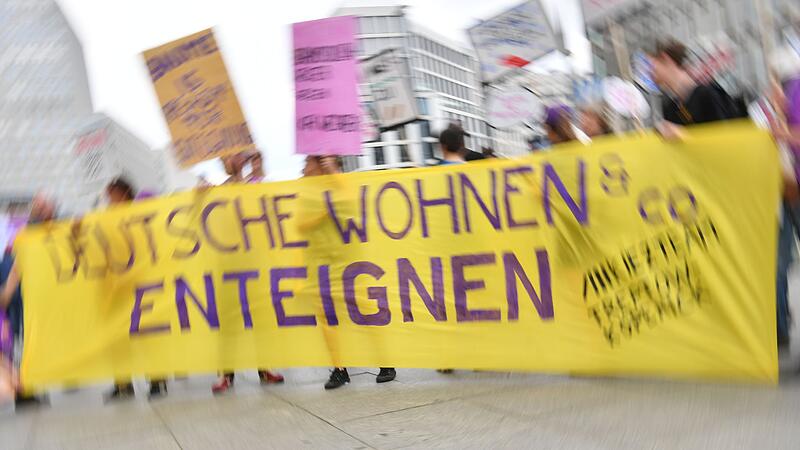 Demonstration in Berlin gegen hohe Mieten