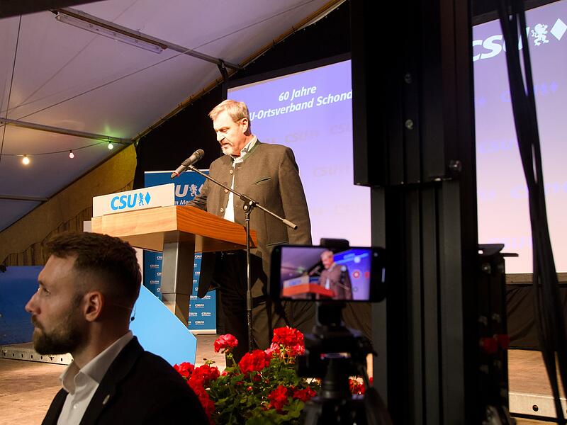 Feier 60 Jahre CSU Schondra mit Ministerpräsident Markus Söder